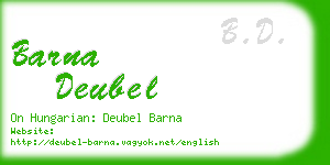 barna deubel business card